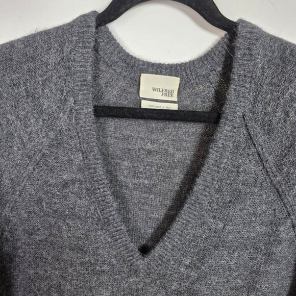 Wilfred Free knit Alpaca blend V neck Mid length Shirt dress - Picture 4 of 4